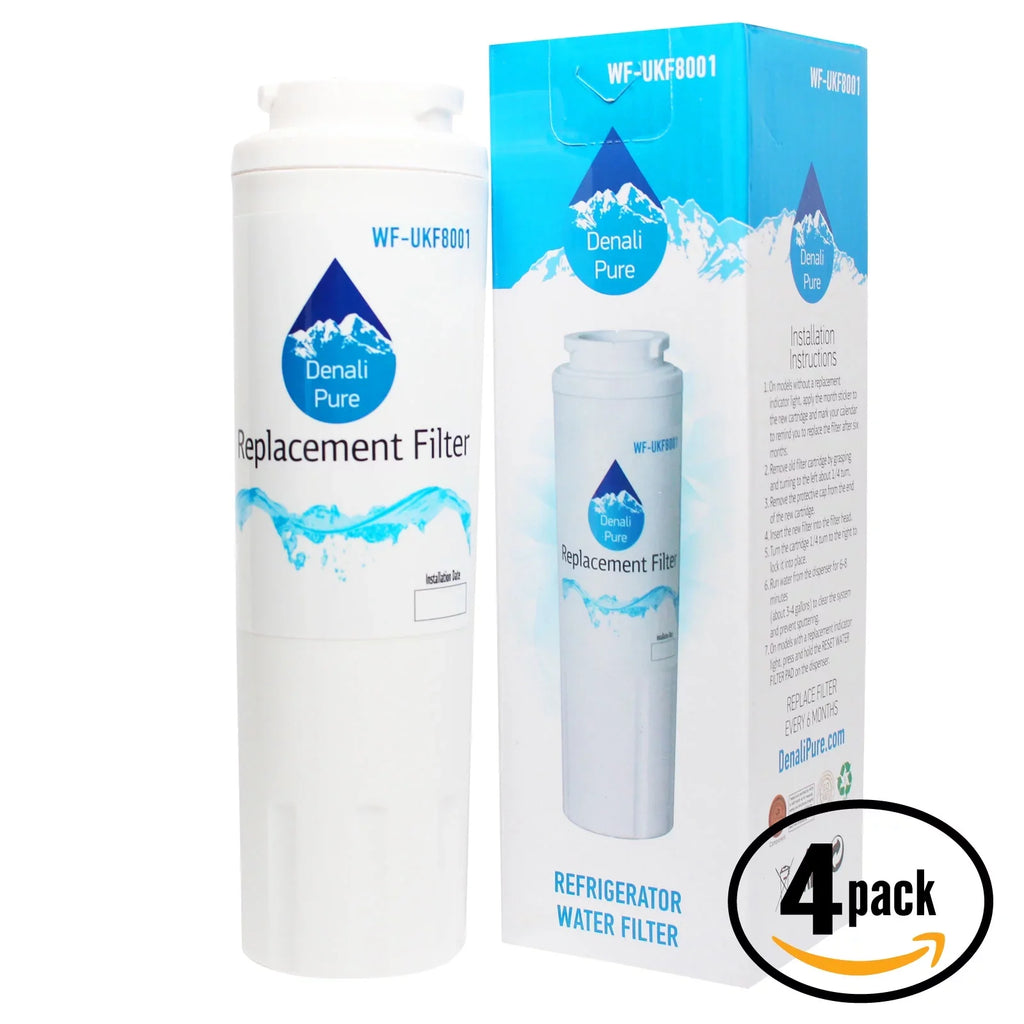 4-Pack Replacement for Amana ARB9058CB Refrigerator Water Filter - Suitable with Amana UKF8001AXX Fridge Water Filter Cartridge