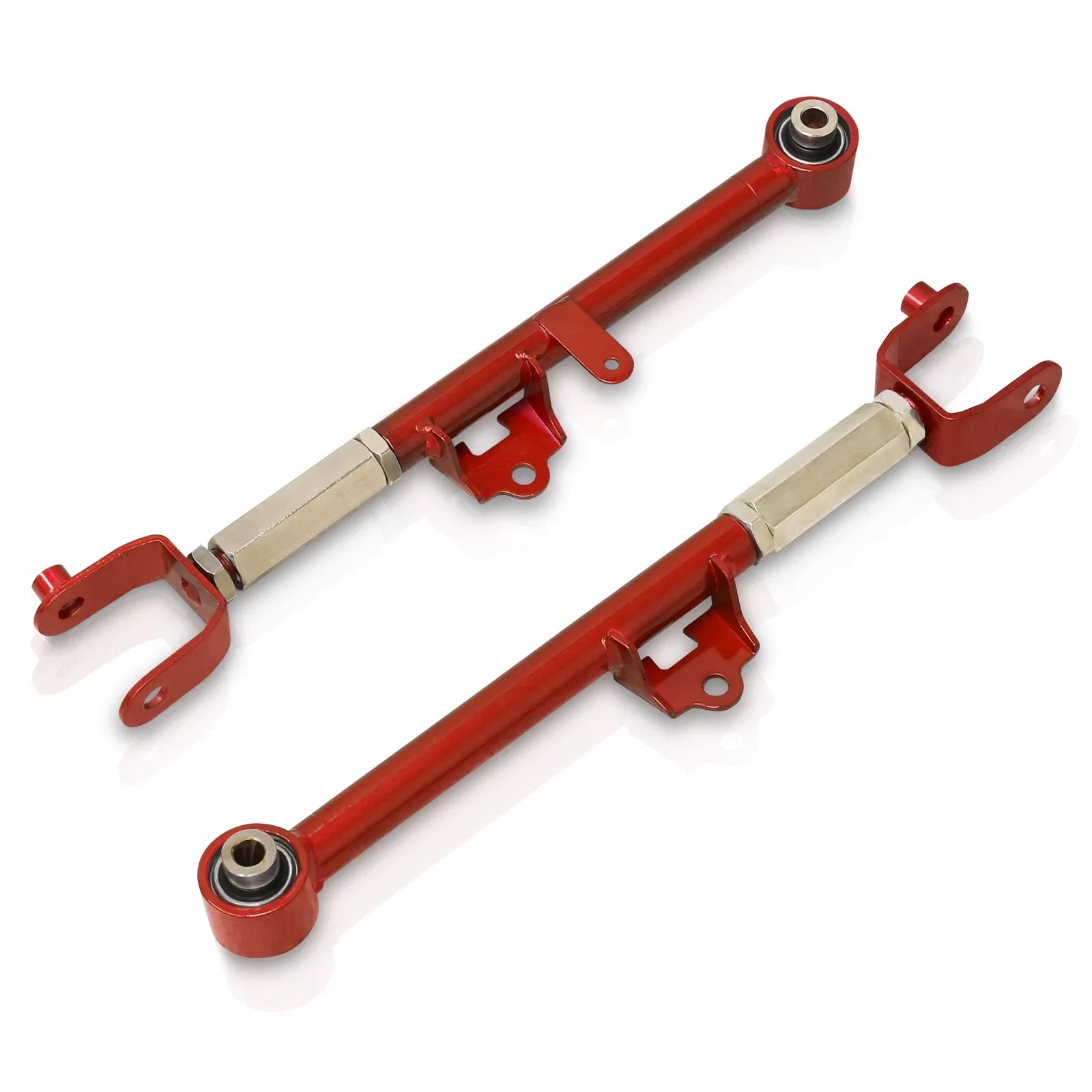 AJP Distributors Rear Lower Suspension Adjustable Toe Control Arms Rods LCA Kit Red Suitable For Mazda Miata MX-5 ND MX5 2016 2017 2018 2019 2020 2021 2022 2023 16 17 18 19 20 21 22 23
