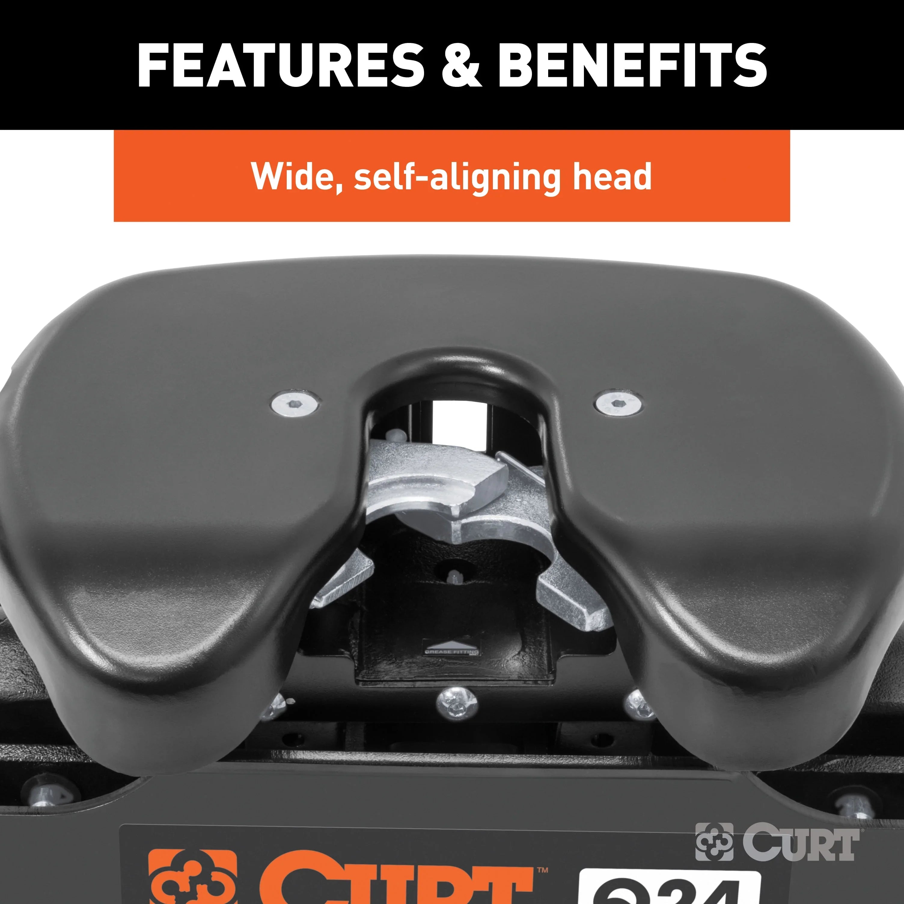 CURT 16067 Q24 5th Wheel Hitch, 24,000 lbs, Select Chevrolet Silverado, GMC Sierra 2500, 3500 HD, 8-Foot Bed Puck System