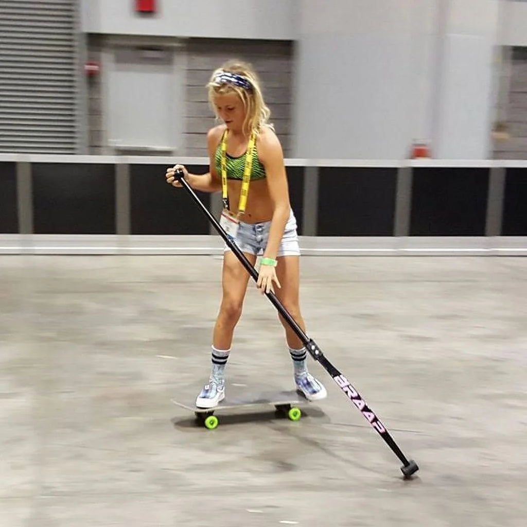 Braapstik Performance Land Paddle - White With Heavy Spring - Longboard / Longboarding / Skateboard / Skateboarding