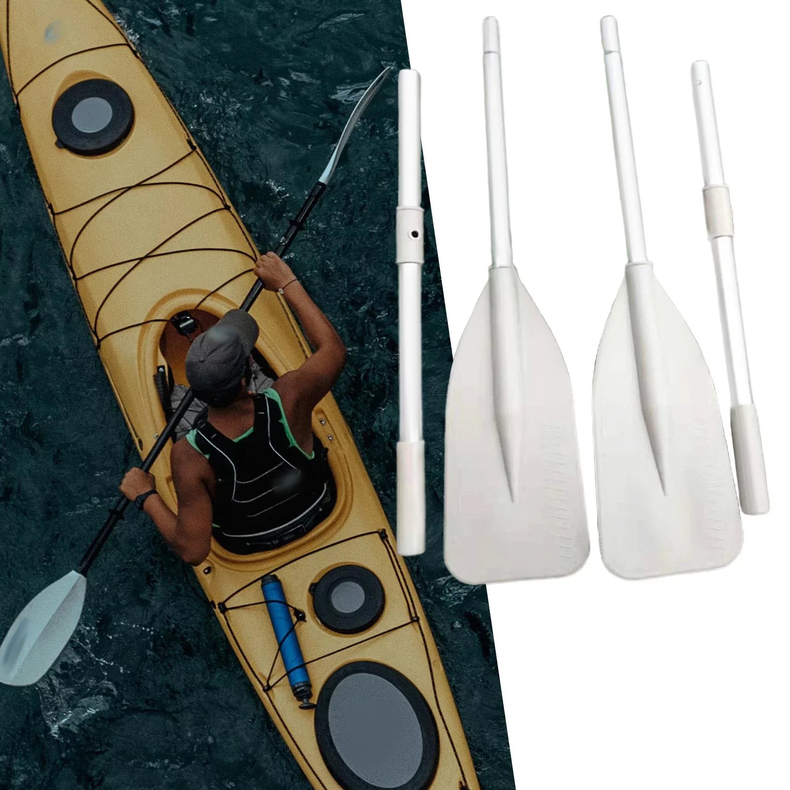 2Pcs Removable Accs Packable Portable Supplies Strong for Stand up Vessel Paddleboard Surfboard Surfing Canoeing Grey