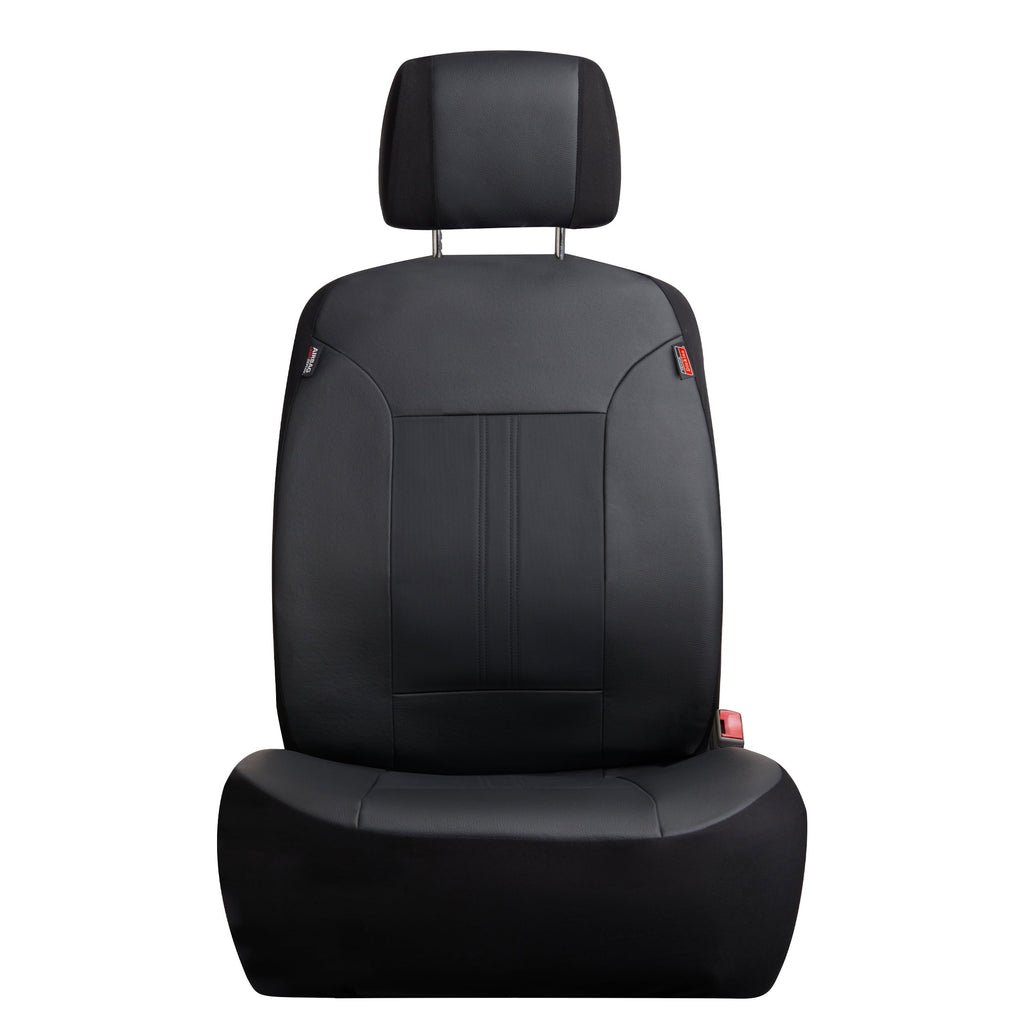 Genuine Dickies 3-Piece Black Petersen Vegan Leather Car Seat Protection 43645WDI