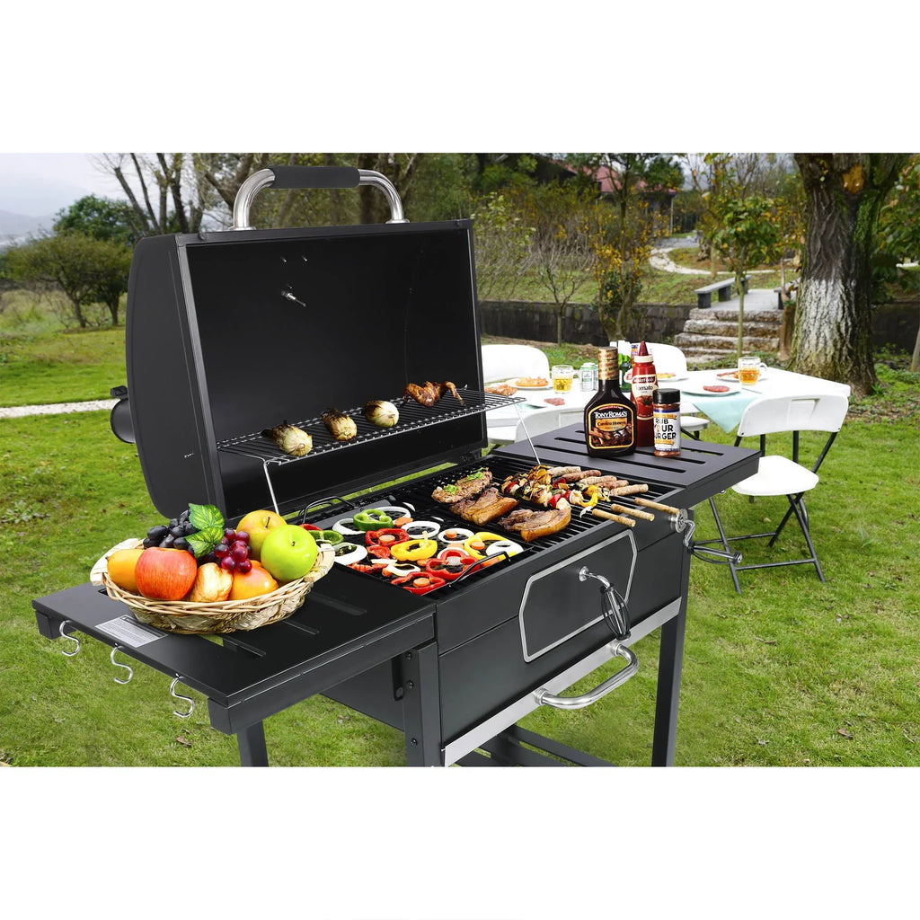 Deluxe Charcoal Grill, BBQ Smoker Picnic Camping Patio Backyard Cooking, camping USA