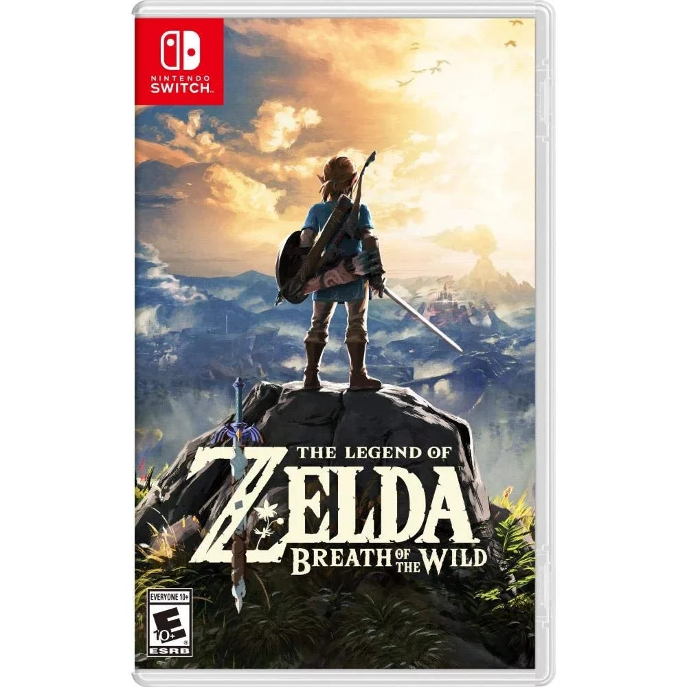 Nintendo Switch Bundle: Mario Kart 8 Deluxe /The Legend of Zelda: Breath of the Wild and Nintendo Switch 32GB Console with Neon Red and Blue Joy-Con, 3 Months Nintendo Switch Online Membership