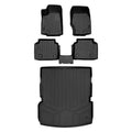 SA0568-B0569-D0568 All Environment Custom Fit Black 2 Row & Cargo Liner Behind the 2nd Row Floor Mat Liner Set for 2021-2023 Jeep Grand Cherokee L, Black