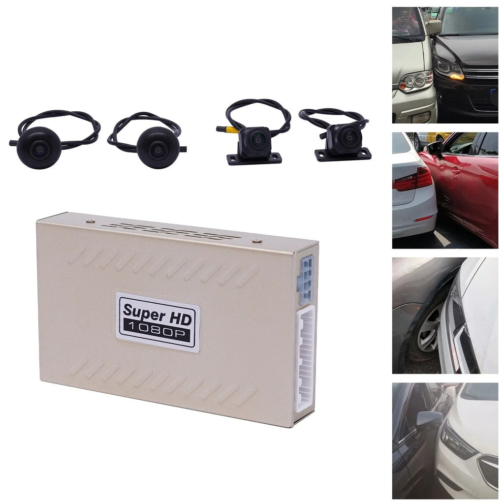 OUKANING Universal Car Recorder 4 Cameras 360° Panoramic Car DVR Camera 1080P Panoramic System Rear View Kit