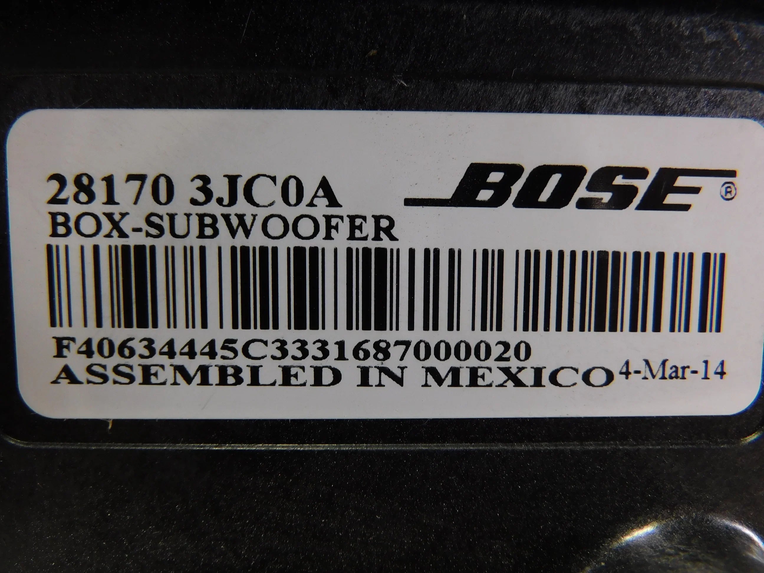 Pre-Owned 14 Infiniti QX60 Bose Pair of Two Subwoofers in Box OEM LKQ (Good)