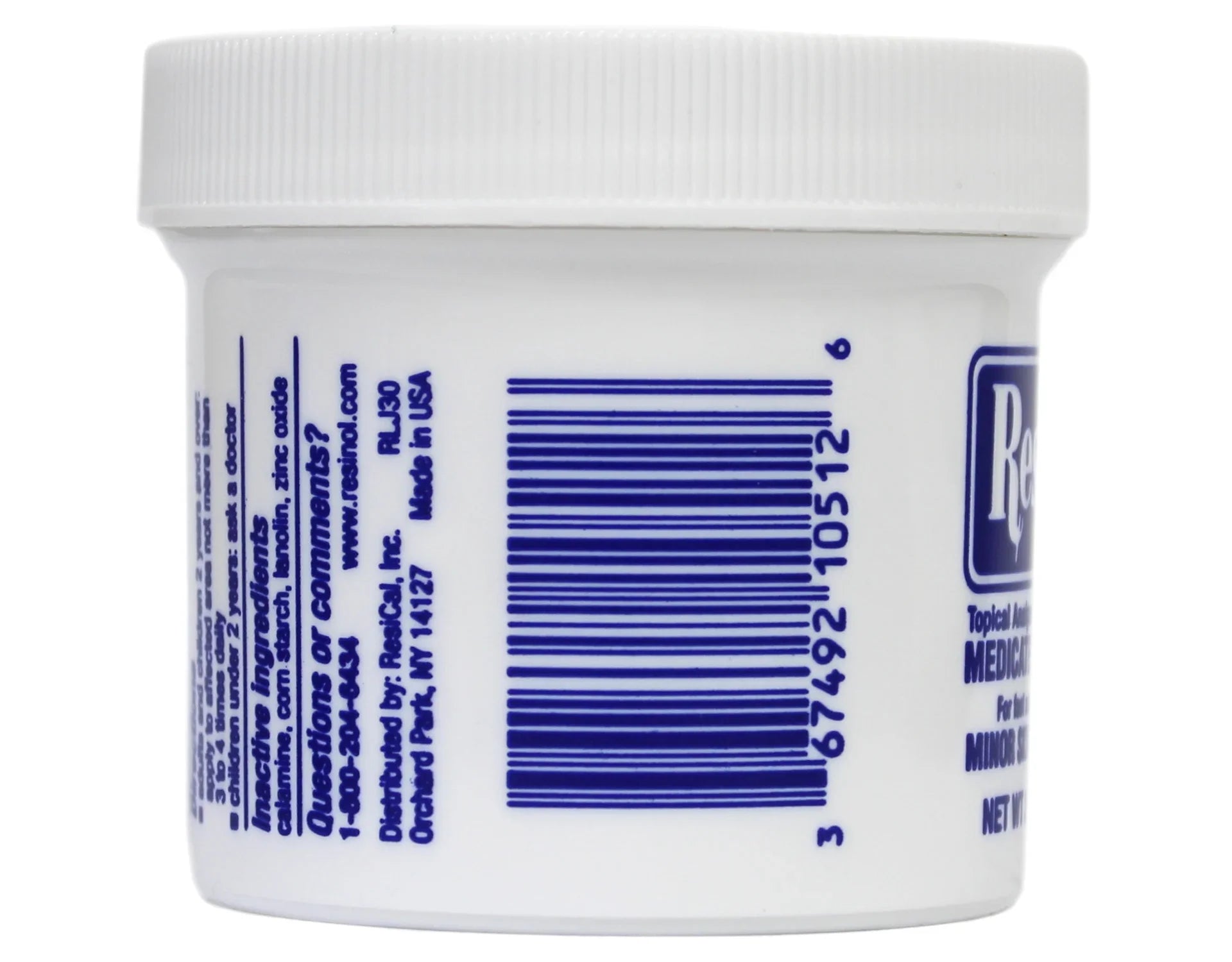 Resinol Medicated Ointment For Itch Relief And Protection Of Skin Rashes and Irritations, 3 Ounce Jar - 3 Pack