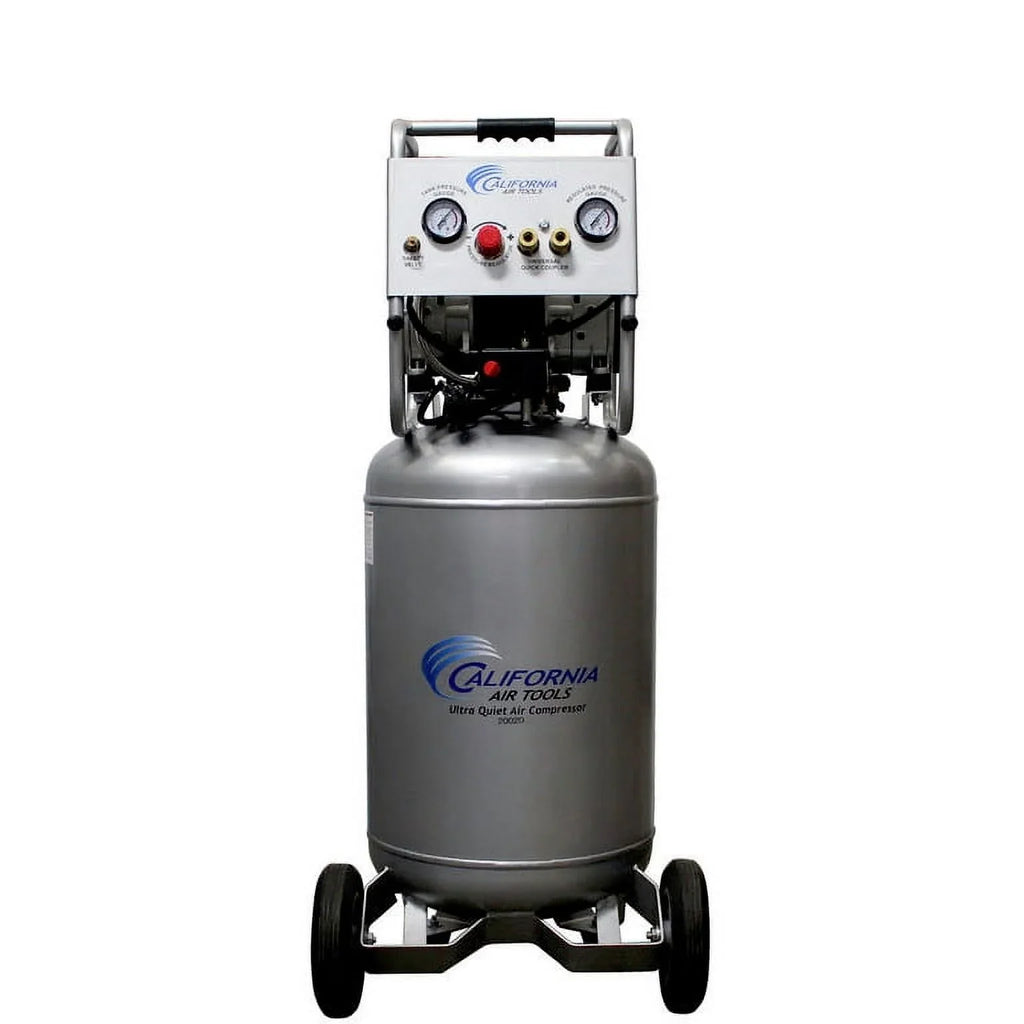 California Air Tools 20020-22060 Ultra Quiet & Oil-Free Air Compressor 2.0 Hp, 20.0 Gal. Steel Tank Air Compressor 220 Volts 60 Hertz