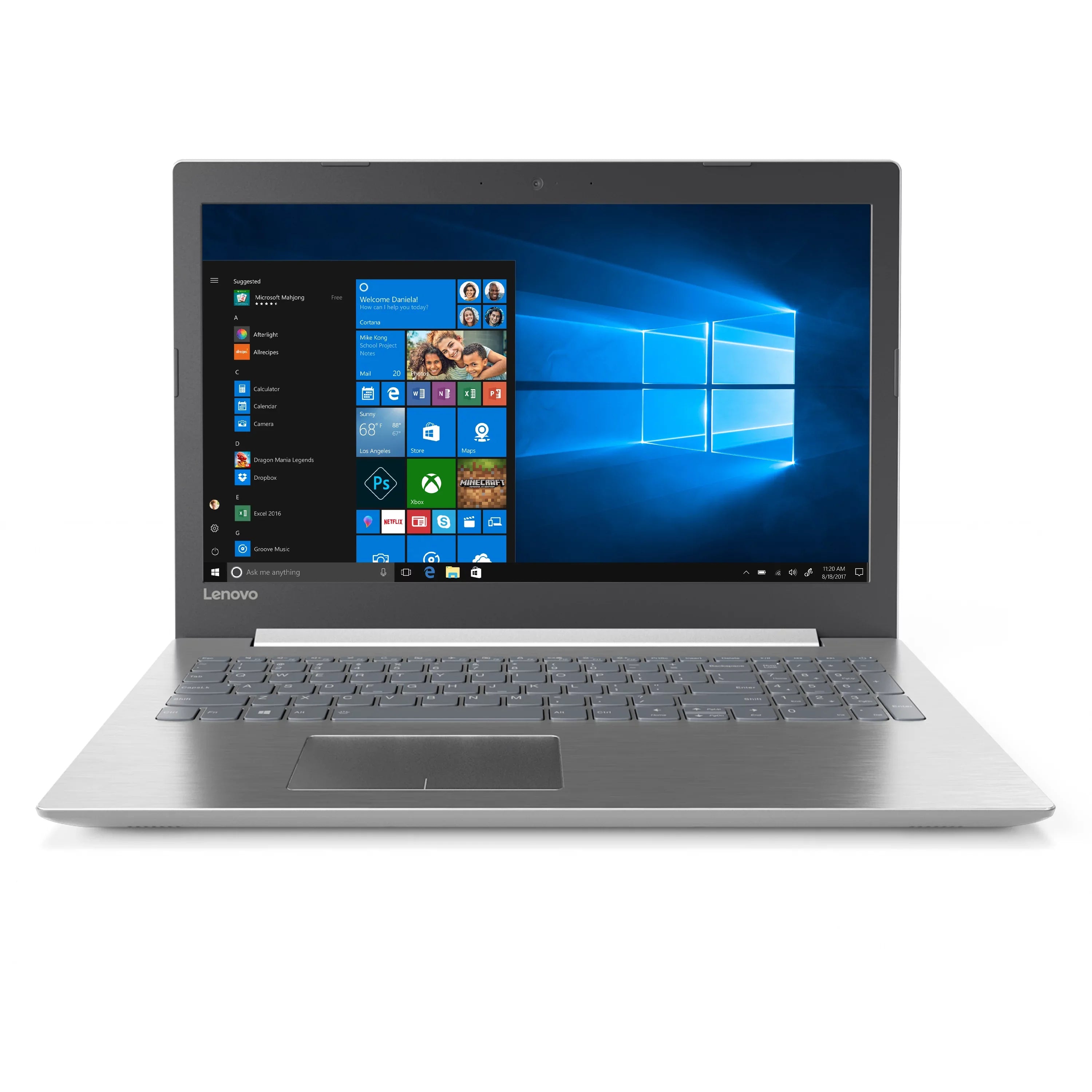 Lenovo Ideapad 320, 15.6" HD, AMD A12-9720P, 8GB RAM, 1TB HDD, WIN 10, Platinum Grey