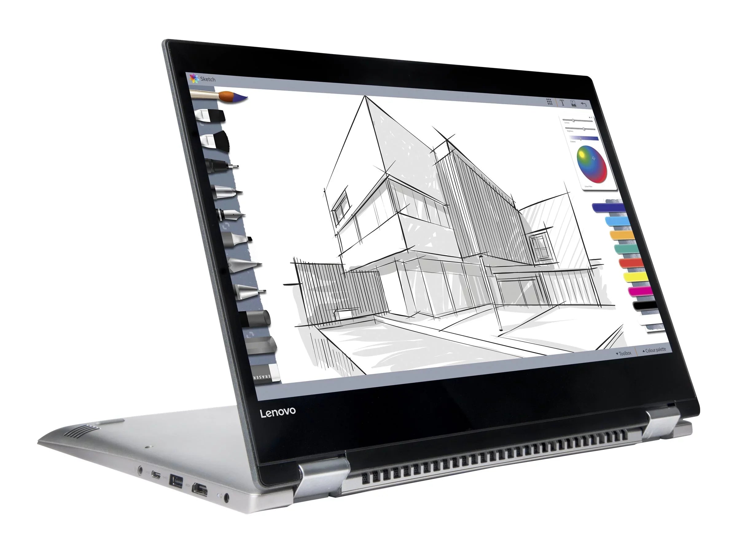 Lenovo 81CW0000US Ideapad 14" HD Touchscreen 4415U 2.3GHz 4GB RAM 500GB HDD Win 10 Home Black