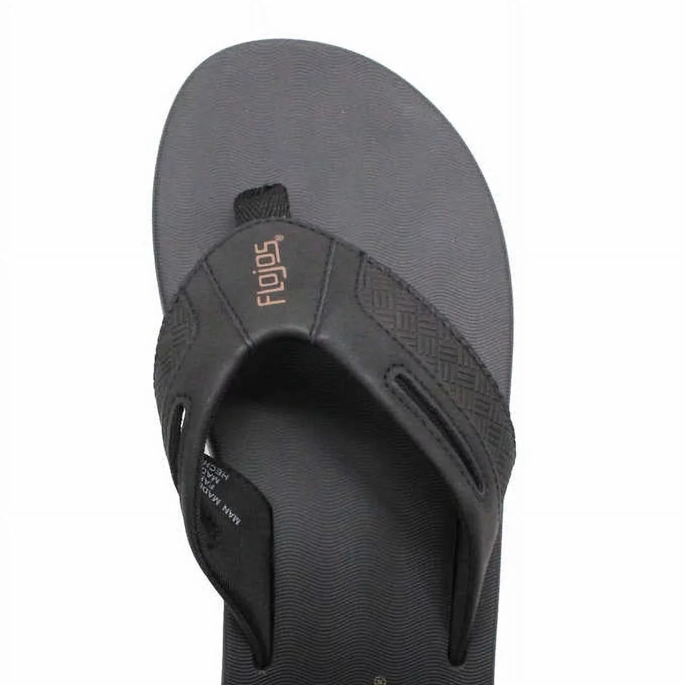 Flojos Men's Size 9, Flip Flop Sandals, Black-Tan