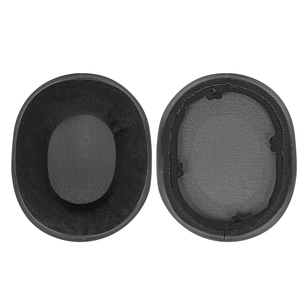 Geekria Comfort Hybrid Velour Replacement Ear Pads for Corsair HS55, HS65 Headphones Ear Cushions, Headset Earpads, Ear Cups Wrap Repair Parts (Black)
