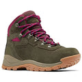 Columbia Women's Newton Ridge Plus Waterproof Amped Hiking Shoe, Peatmoss/Red Onion, 9.5 Wide