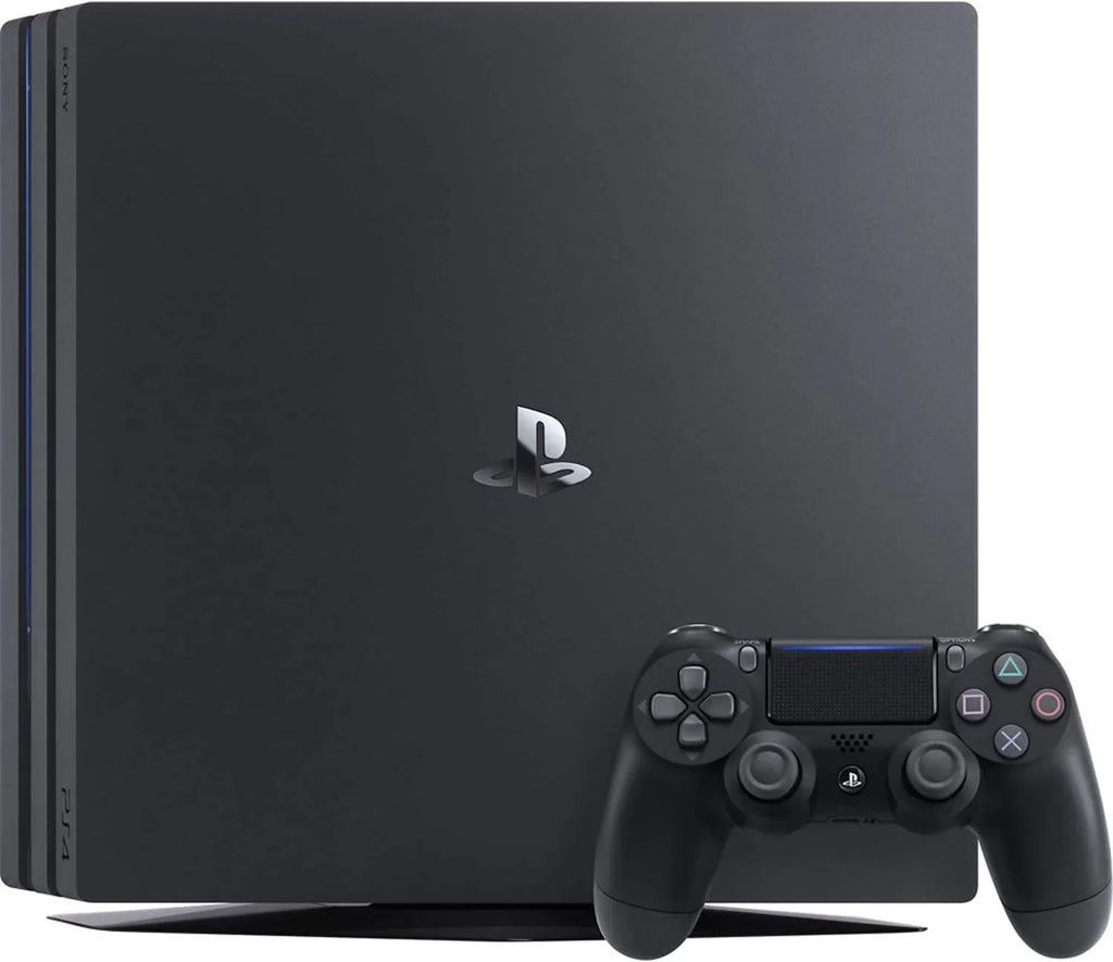 Sony PlayStation 4 Pro 1TB Black Gaming Console + Gaming Earbuds With Microphone BOLT AXTION Bundle Used