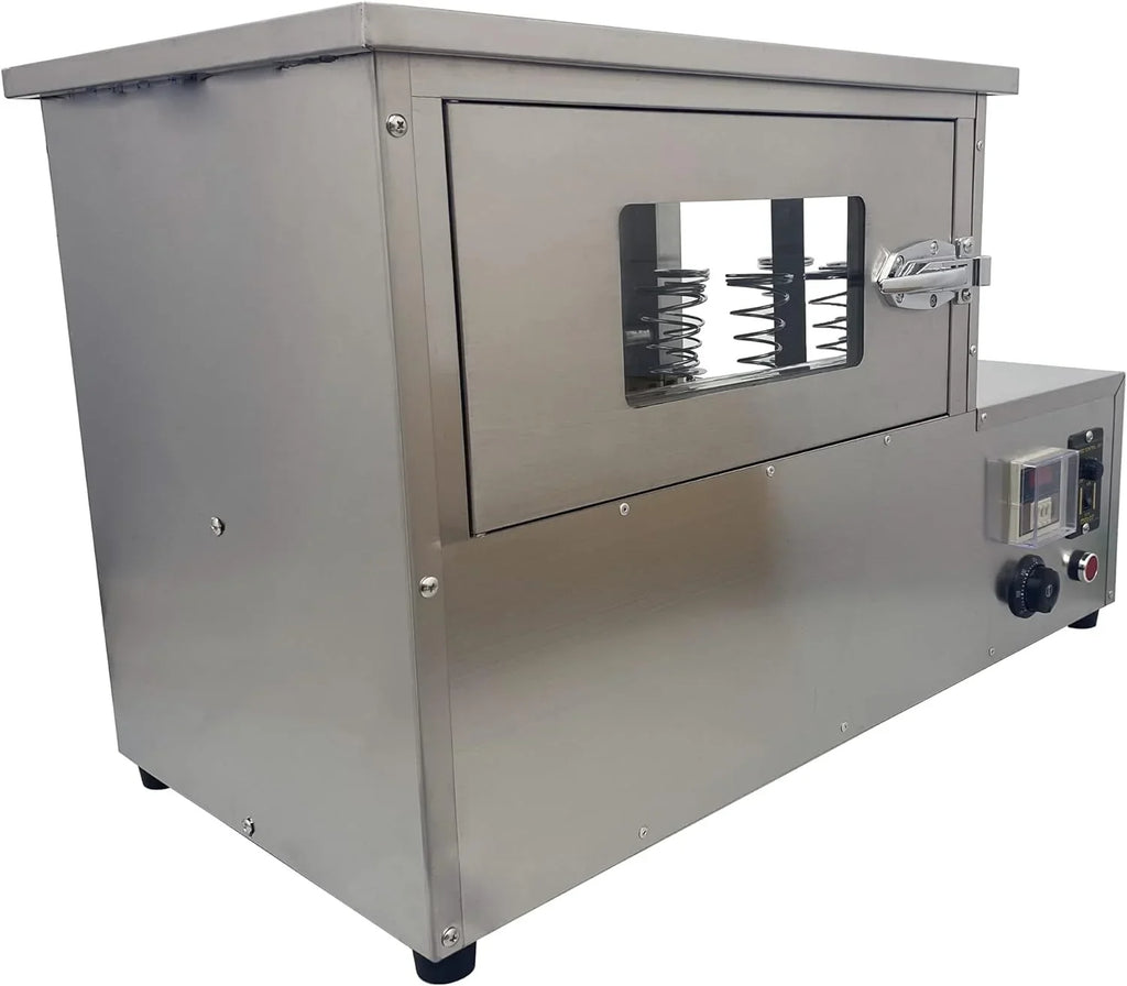 EQCOTWEA Commercial Rotational Pizza Oven Toaster with 12pcs Pizza Cone Bases for Margherita Pie Pizza Stainless Steel