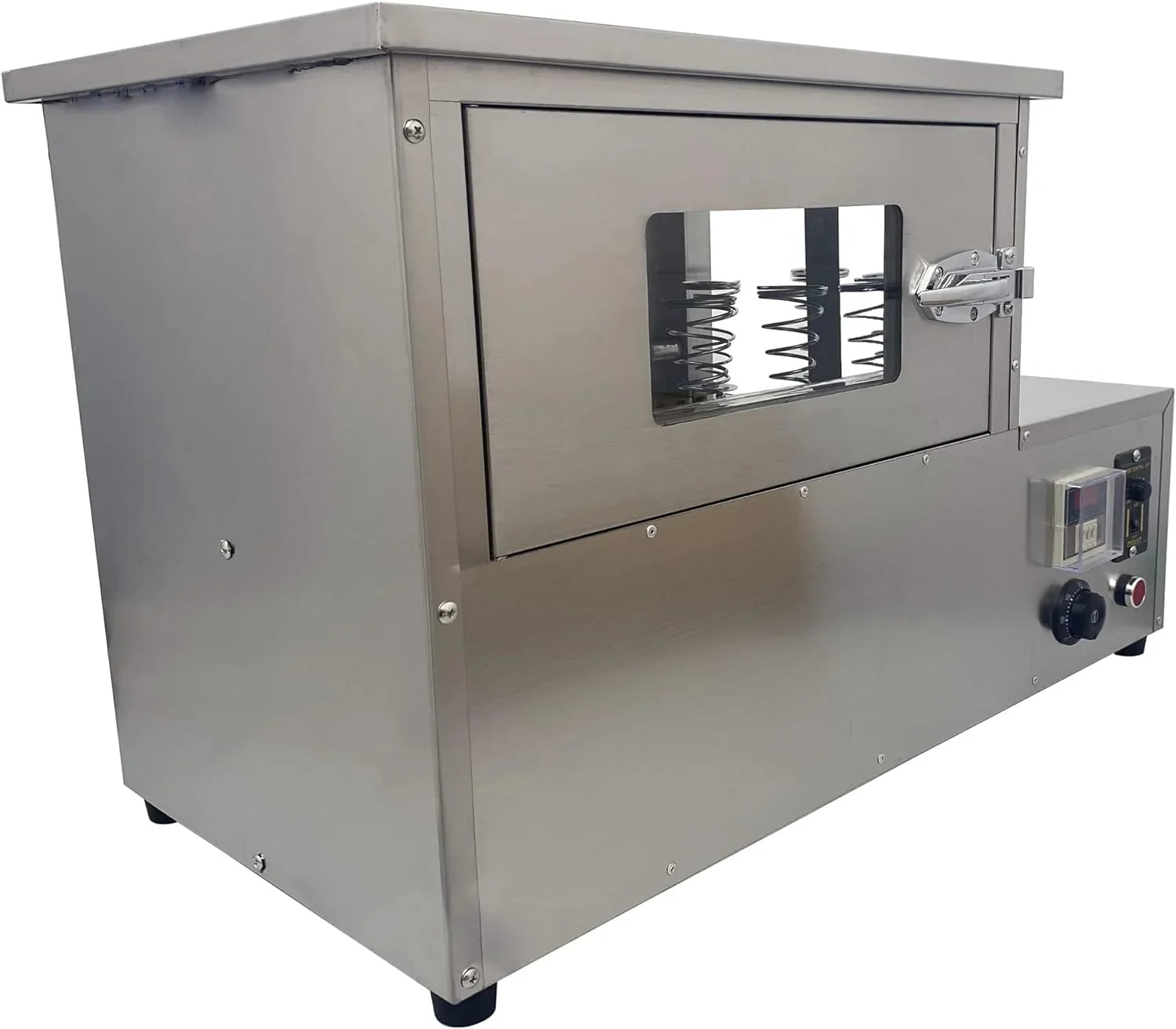 EQCOTWEA Commercial Rotational Pizza Oven Toaster with 12pcs Pizza Cone Bases for Margherita Pie Pizza Stainless Steel