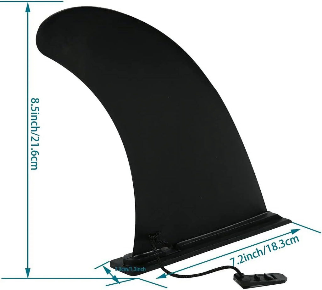 HEYTUR Surf & SUP Single Fin Detachable Center Fin for Longboard, Surfboard and Paddleboard Replacement Quick Fin