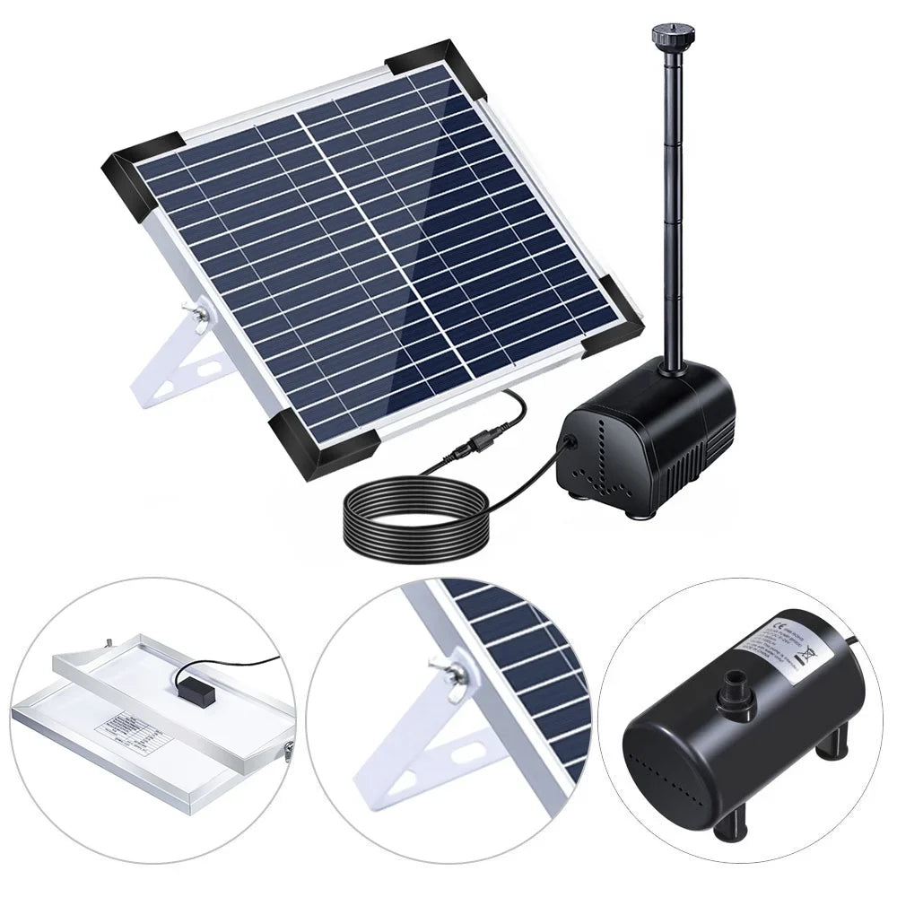 High Solar Water Pump Garden Fountain, Eco friendly and Efficient Decor
