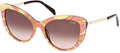 Sunglasses Emilio Pucci EP 0191 74F Pink/Striped / Shiny Pale Gold