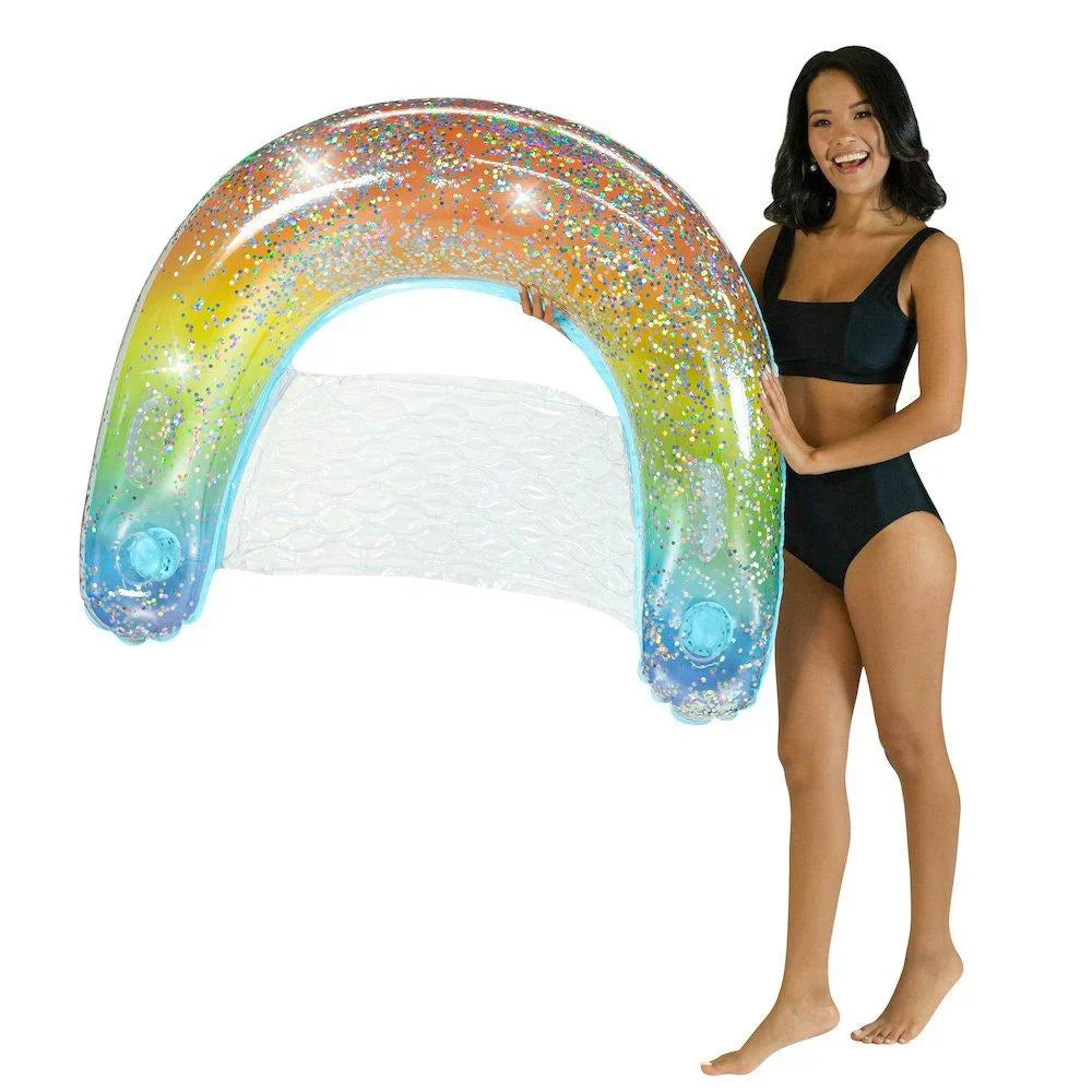 PoolCandy Rainbow Collection Party Pack with Deluxe Sun Chair and Jumbo Pool Noodle PC6123GRH