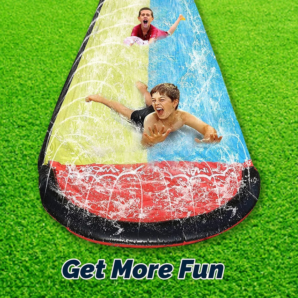 Harvio 15.5ft Fun Slip Games for Backyard Garden Lawn Toys, Inflatable Water Slides for Kids