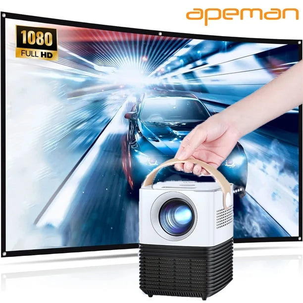 APEMAN LC450 Mini Portable Projector ,LCD Home Theater Support 1080P,120 inch Screen, 50000Hrs