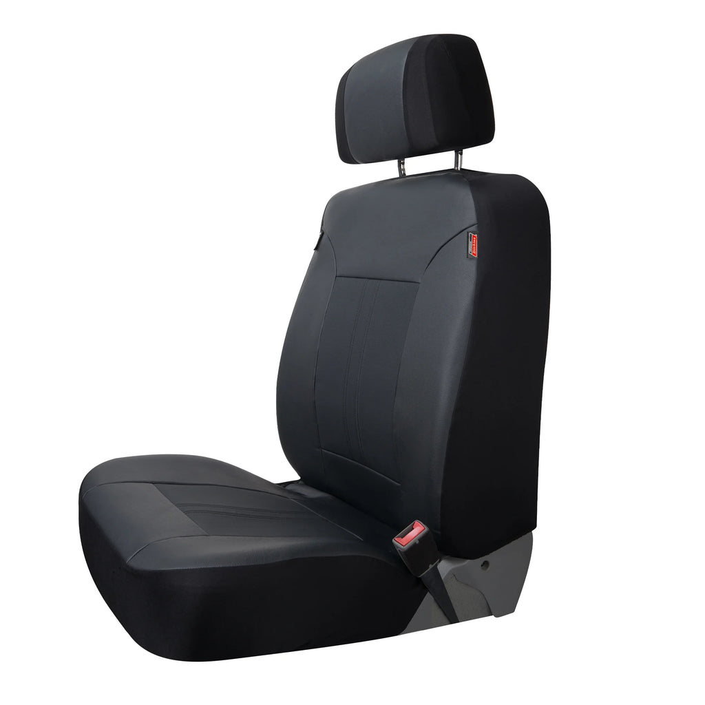 Genuine Dickies 3-Piece Black Petersen Vegan Leather Car Seat Protection 43645WDI