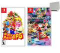 Super Mario RPG and Mario Kart 8 Two Game Bundle - Nintendo Switch with Screen Cleaning Cloth