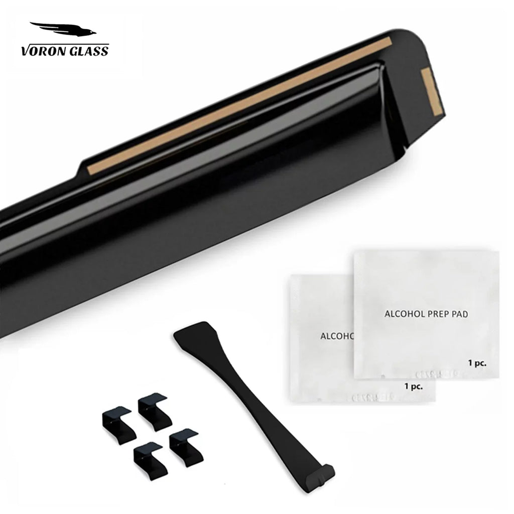 Voron Glass in-Channel Extra Strong Rain Guards for Kia Seltos 2021-2024, Window Deflectors, Vent Window Visors, 4 Pieces - 200551