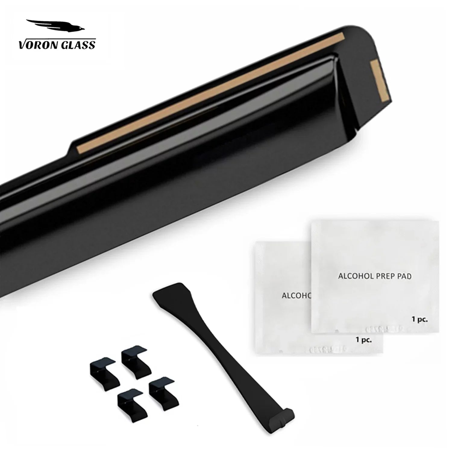 Voron Glass in-Channel Extra Strong Rain Guards for Kia Seltos 2021-2024, Window Deflectors, Vent Window Visors, 4 Pieces - 200551