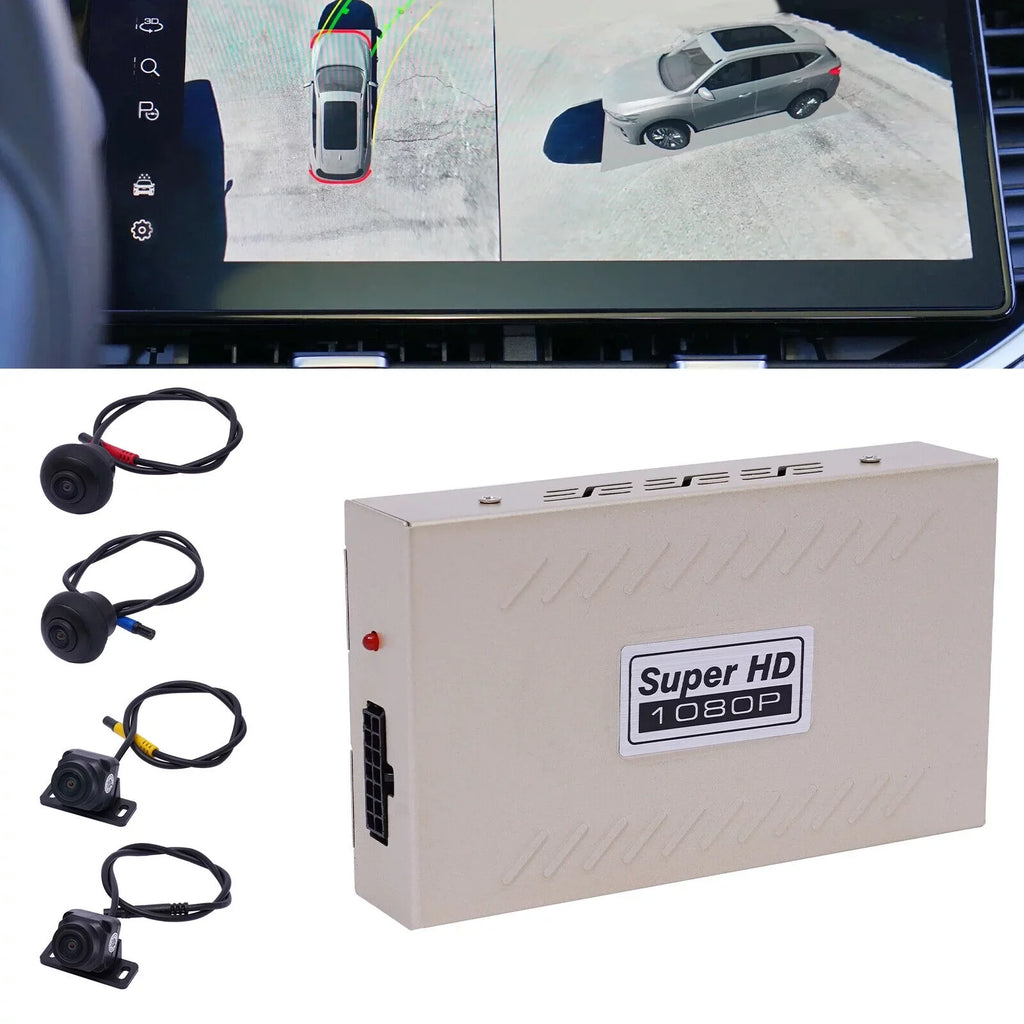 OUKANING Universal Car Recorder 4 Cameras 360° Panoramic Car DVR Camera 1080P Panoramic System Rear View Kit
