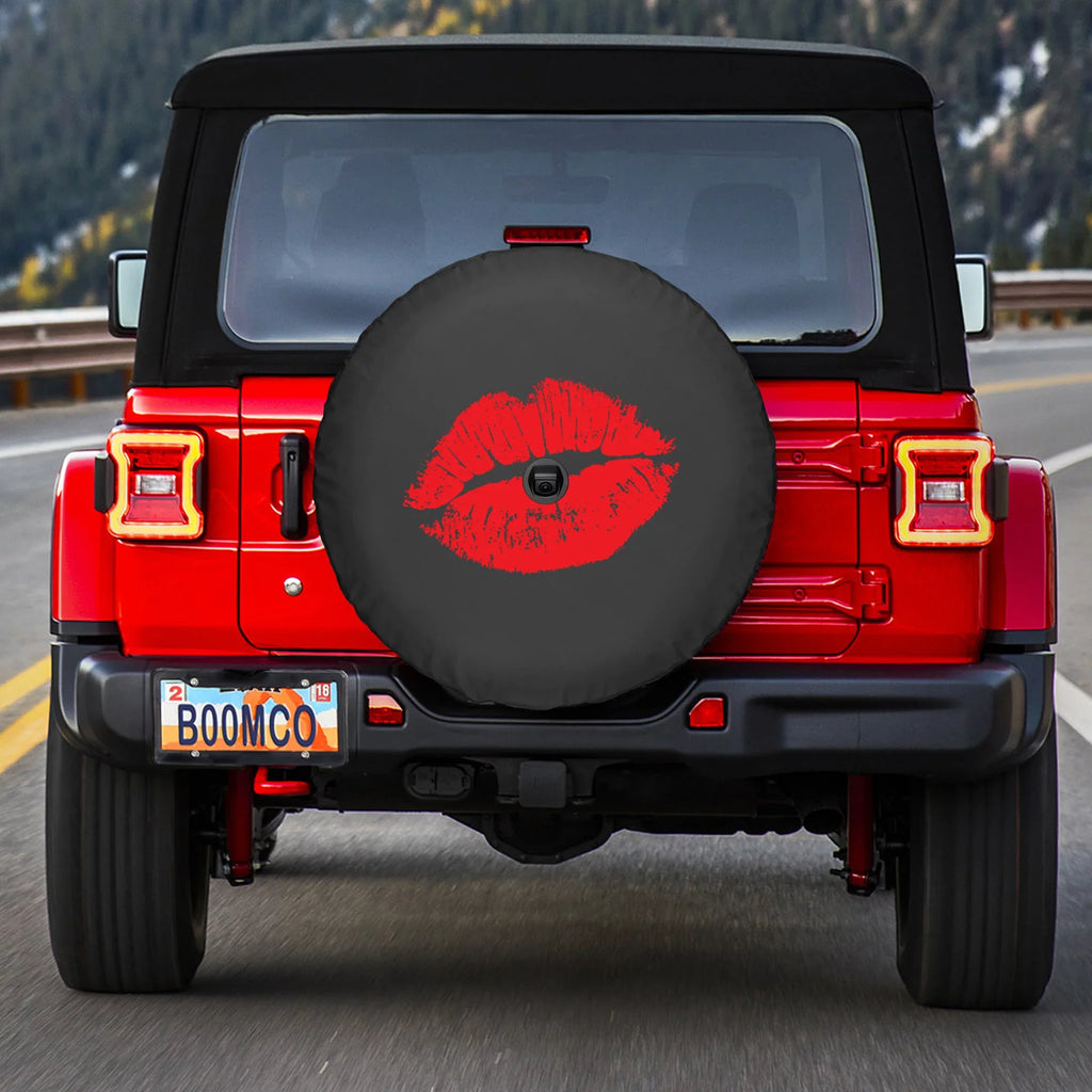 Boomerang - 33" Soft JL Tire Protection for Jeep JL Wrangler (w/ back-up camera) (2018-2020) - Rubicon - Hot Lips - Red
