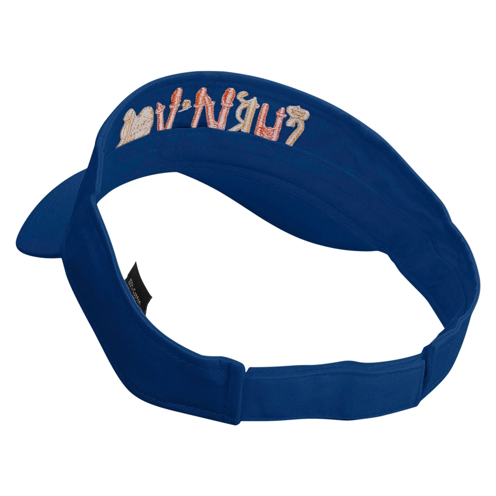 Spooky Survivor Embroidered Cotton Twill Sun Visor - Royal OSFM