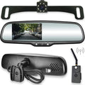 Master Tailgaters OEM Rear View Mirror with 4.3” LCD Screen, Wireless Transmitter & Waterproof 170° LED Backup Camera Kit - Universal Fit for All Cars