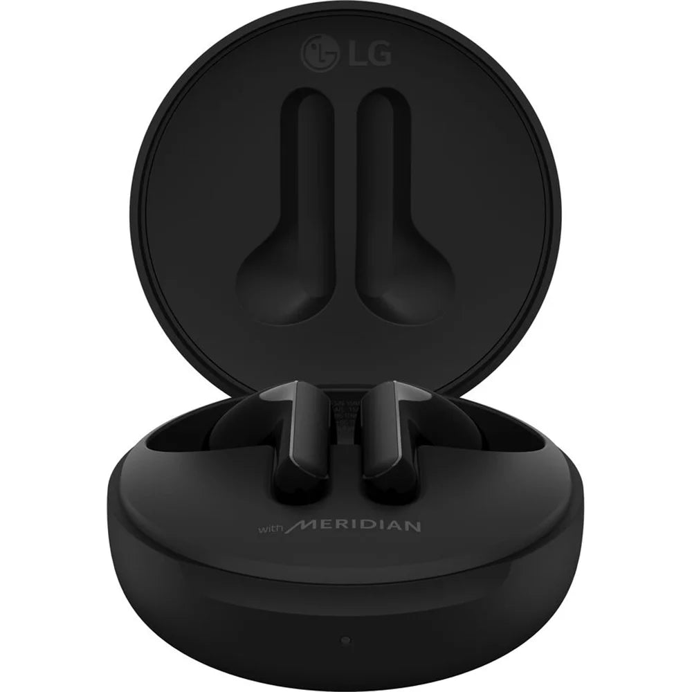 Open Box LG TONE Free FN5W - Wireless Charging True Wireless Bluetooth Earbuds with Meridian Sound, Noise Reduction, Dual Microphone for Work/Home Office, iPhone and Android Matching Black