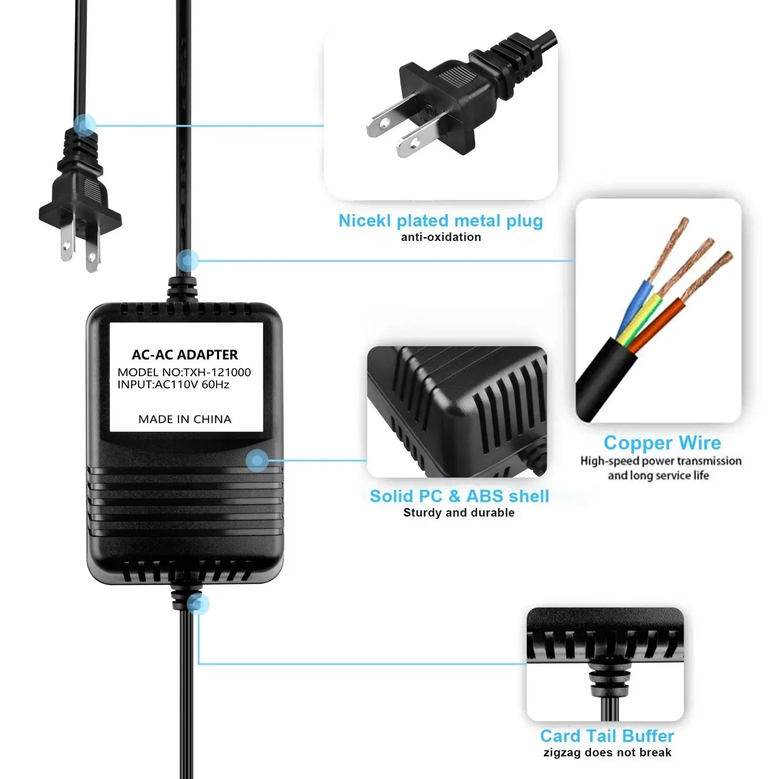 CJP-Geek AC to AC Adapter Suitable for Harman Kardon No.: HK-02TA Power Supply Cord Cable Charger