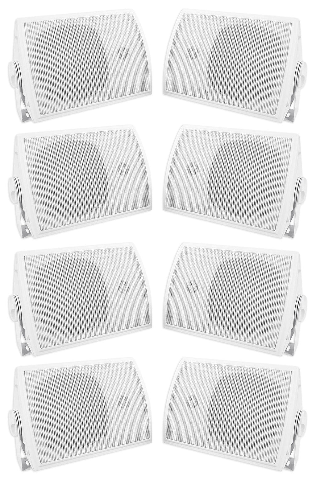 (8) Rockville HP5S-8 5.25" Outdoor/Indoor Home Theater Speakers+Swivel Brackets