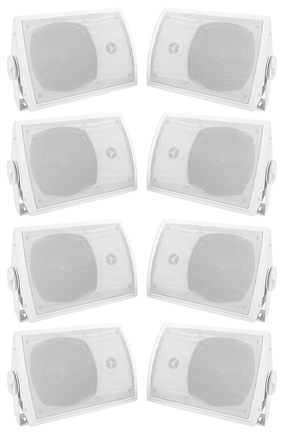 (8) Rockville HP5S-8 5.25" Outdoor/Indoor Home Theater Speakers+Swivel Brackets