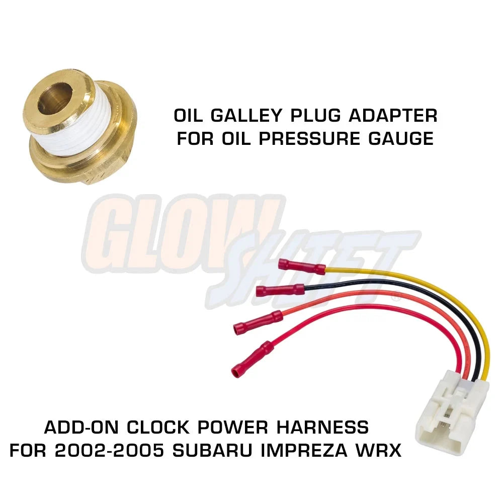 GlowShift 2002-2007 Subaru Impreza WRX Fiberglass Triple Dashboard Gauge Package with Tinted 7 Color GS2 Gauge Set
