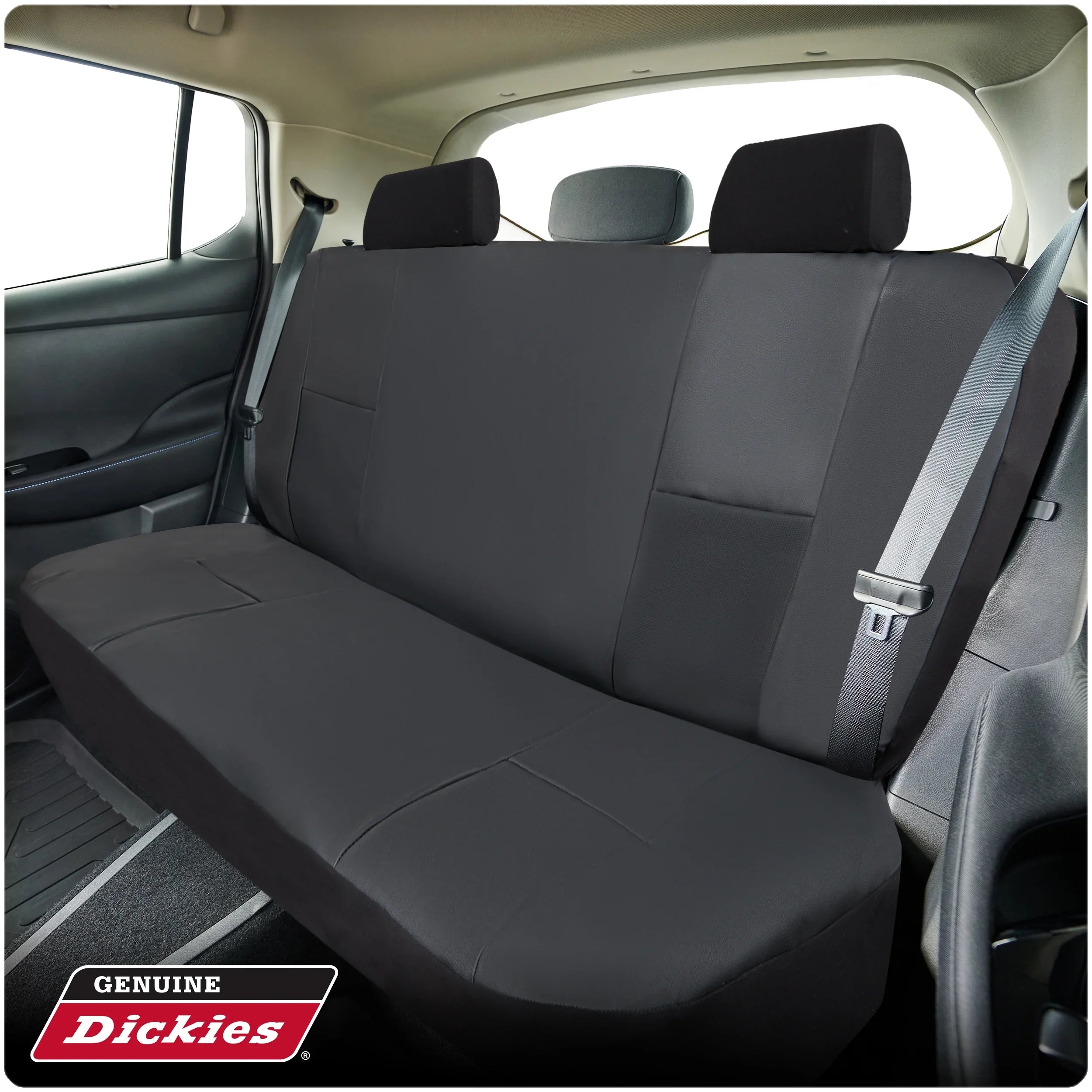 Genuine Dickies 3-Piece Black Petersen Vegan Leather Car Seat Protection 43645WDI