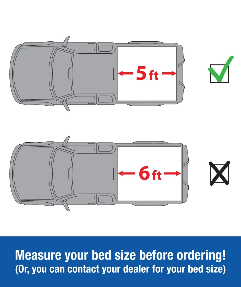 Tyger Auto T1 Soft Roll-up Truck Bed Tonneau Wrap Fitting with 2022-2023 Nissan Frontier | 5' Bed | TG-BC1N9057 | Vinyl
