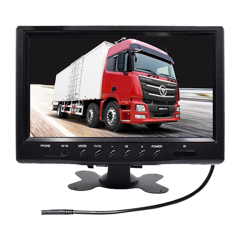 9 Inch Backup Camera Monitor, Two-Way Video Input HD Rear View Reverse Color TFT LCD Display for Car Rear View Reverse,Front-View, and Side-View Camera Connection. Easy to Install