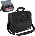 WOLT | Black Polyester Bowling Ball Bag for 2 Balls Fits Bowling Shoes up to Mens Size 16