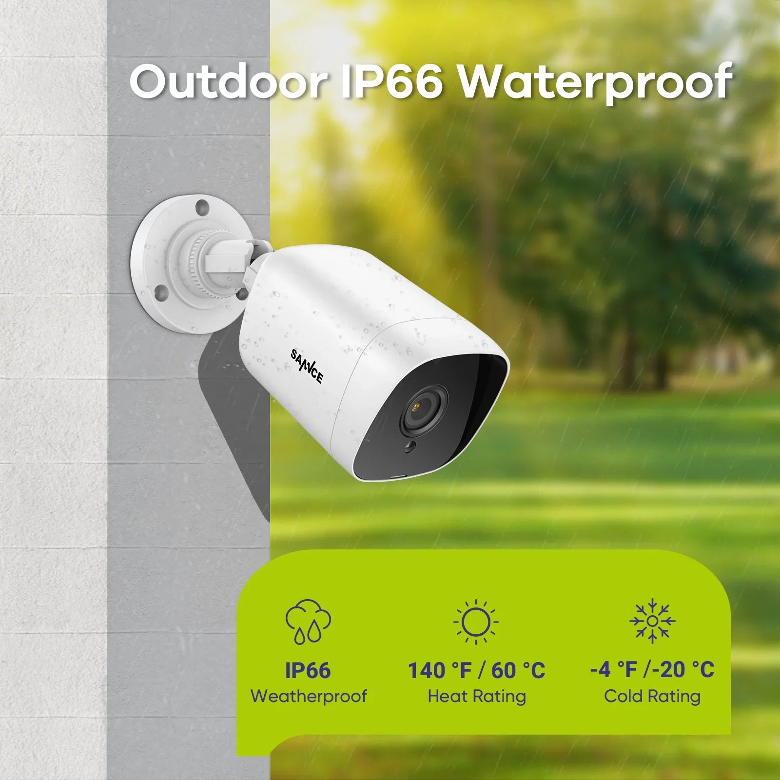 SANNCE 2PCS 2MP Full HD Wired Analog CCTV TVI-HD Security Camera for DVR Security Camera System with Outdoor IP66 Waterproof 100 ft Night Vision