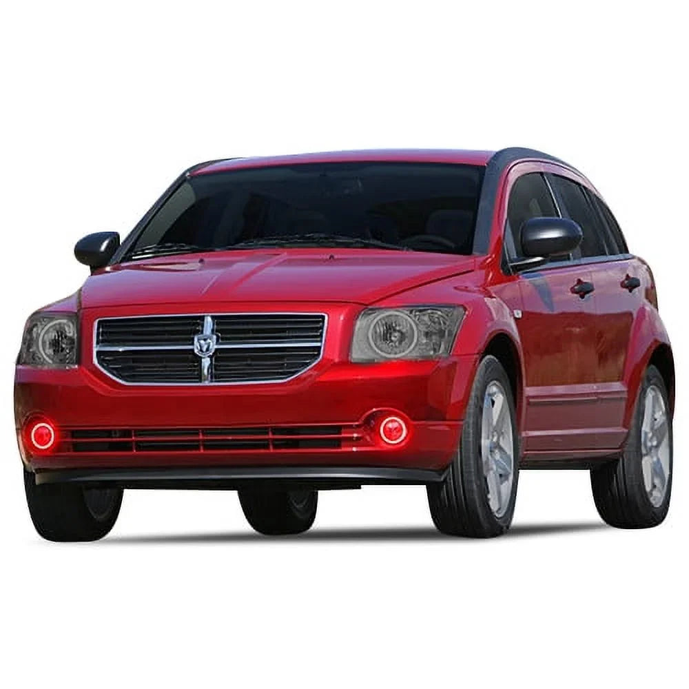 Flashtech LED RGB Multi Color Halo Ring Fog Light Kit for Dodge Caliber 07-12 with V.3 Fusion Color Change Wifi Remote