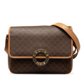 Pre-Owned Authenticated Celine Macadam Crossbody Bag Coated Canvas Fabric Brown Unisex (Good)