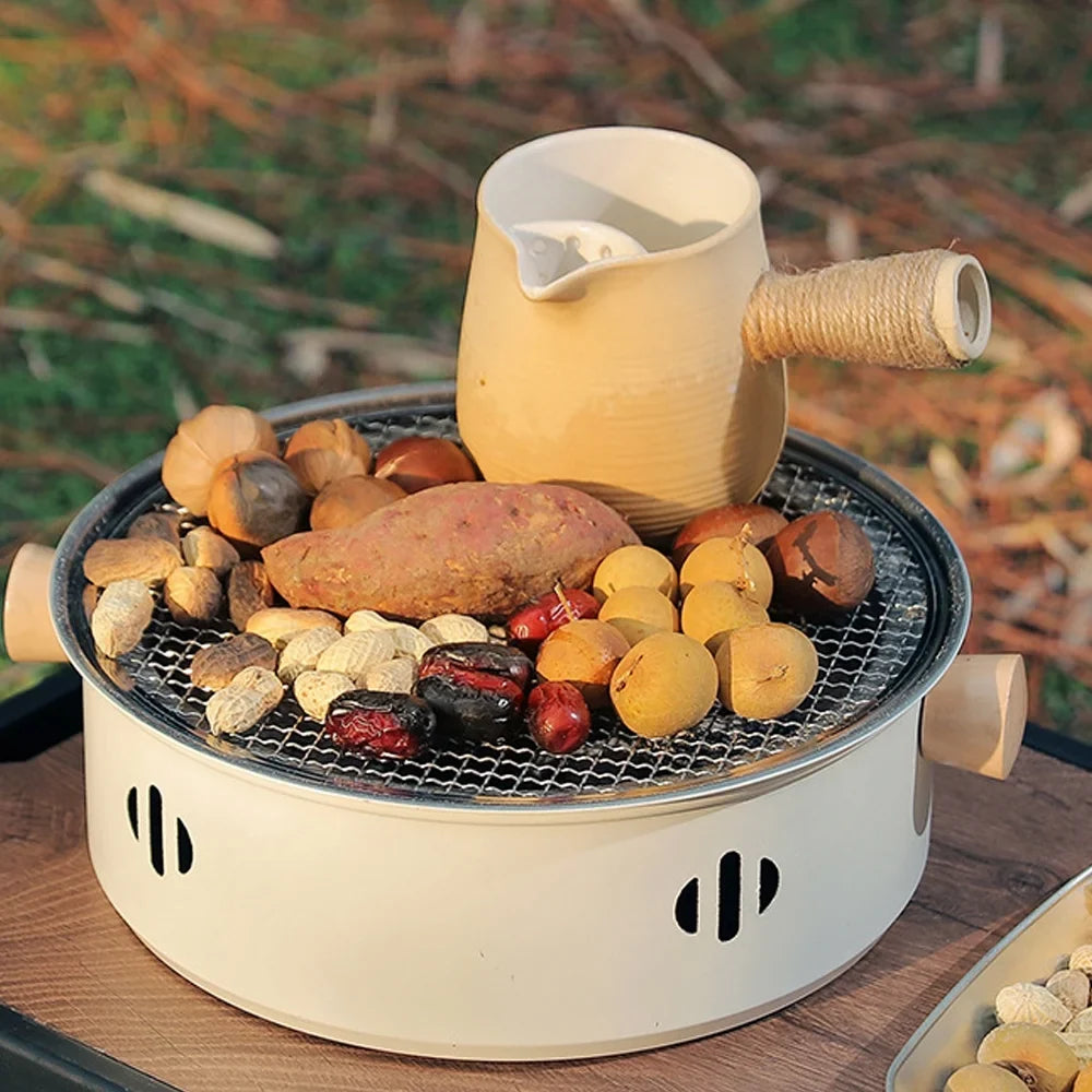 Dcenta Camping Barbecue Stove Portable Charcoal BBQ Grill Excellent for Cooking