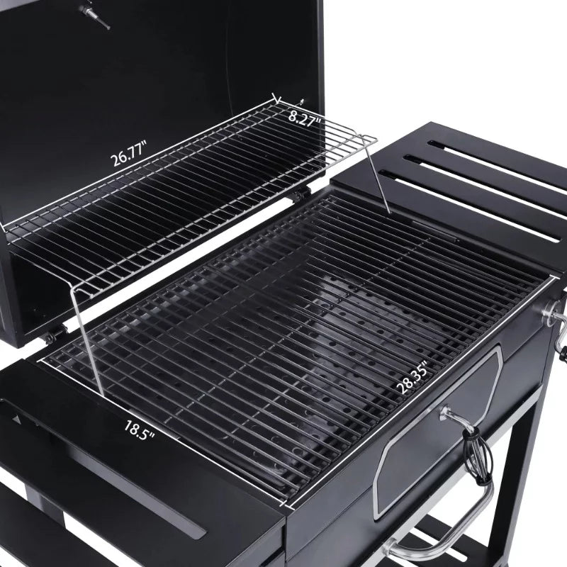 Deluxe Charcoal Grill, BBQ Smoker Picnic Camping Patio Backyard Cooking, camping USA