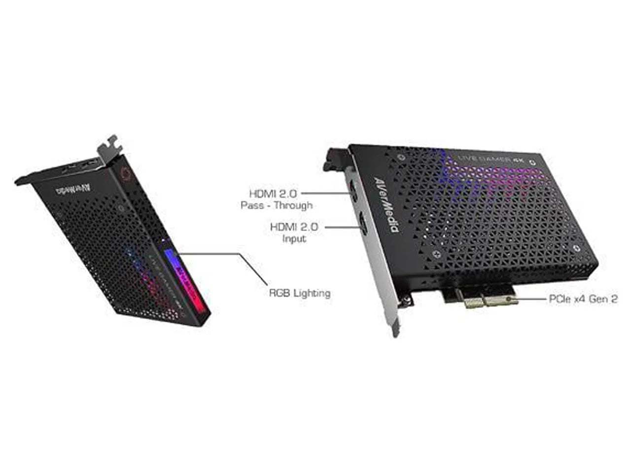 AVerMedia Live Gamer 4K - 4Kp60 HDR Capture Card, Ultra-Low Latency for Broadcasting and Recording PS4 Pro and Xbox One X, PCIe Gen2x4 (GC573)
